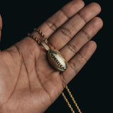 Gold Rugby League Ball Pendant