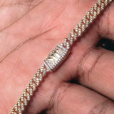 5mm Diamond Prong Cuban Chain in Yellow Gold