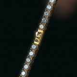 5mm Gold Moissanite Tennis Chain (925 Silver)