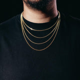 Gold Mini Cuban Link Chain (925 Silver)