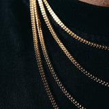 Gold Mini Cuban Link Chain (925 Silver)