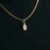 Gold Tennis Racquet Pendant