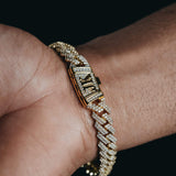 10mm Flooded Gold Cuban Bracelet