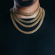 12mm Premium Gold Miami Cuban Chain