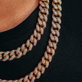 12MM Premium Iced Out Gold Miami Cuban Chain