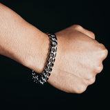 12mm Premium White Gold Miami Cuban Bracelet