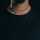 12MM Premium Iced Out Gold Miami Cuban Chain