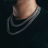 12mm Premium White Gold Miami Cuban Chain