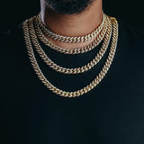 12MM Premium Iced Out Gold Miami Cuban Chain