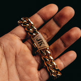 14MM Premium Gold Miami Cuban Bracelet