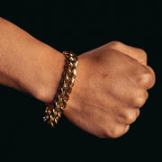 14MM Premium Gold Miami Cuban Bracelet