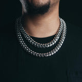 14mm Premium White Gold Miami Cuban Chain