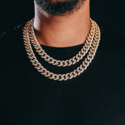 16MM Premium Iced Out Gold Miami Cuban Chain