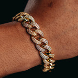 16MM Premium Iced Out Gold Miami Cuban Bracelet