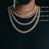12MM Premium Iced Out Gold Miami Cuban Chain
