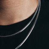 White Gold Tight Link Cuban Chain