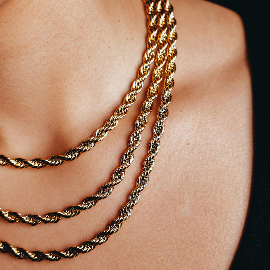 Womens 6mm Gold Rope Chain– Jewellerykings