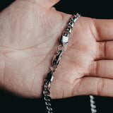 6mm White Gold Curb Link Chain