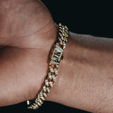 8MM Premium Iced Out Gold Miami Cuban Bracelet