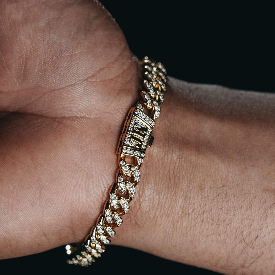 13MM Iced White Gold Cuban Necklace Bracelet Bundle - Etsy Canada | Punk  jewelry, Bracelets for men, Jewelry design