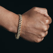 8MM Premium Iced Out Gold Miami Cuban Bracelet