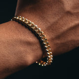 8mm Gold Curb Bracelet