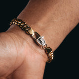 8mm Gold Curb Bracelet