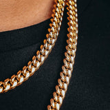 8mm Premium Gold Miami Cuban Chain