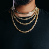 8mm Premium Gold Miami Cuban Chain