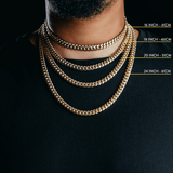 8mm Premium Gold Miami Cuban Chain