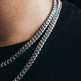 8mm Premium White Gold Miami Cuban Chain