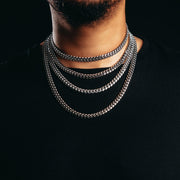 8mm Premium White Gold Miami Cuban Chain