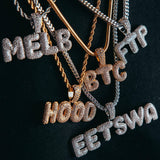 Custom Bubble Letter Pendant (FREE Chain Included)