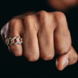 Diamond Gold Cuban Link Ring