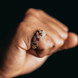 Diamond Gold Cuban Link Ring