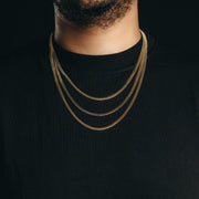 4mm gold mini herringbone chain