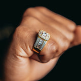 Multi-Cut Gold Diamond Ring