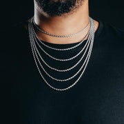 White Gold Mini Rope Chain